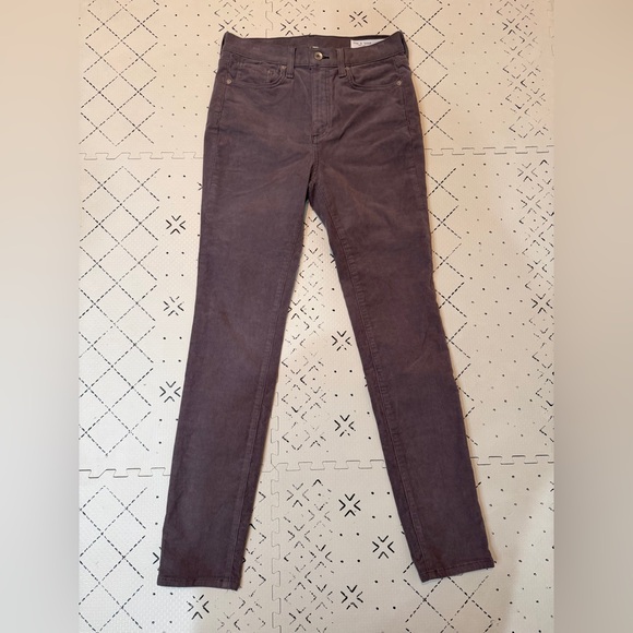 Rag & Bone- High Rise Skinny Corduroy Denim in Nickel 28 - Picture 5 of 11
